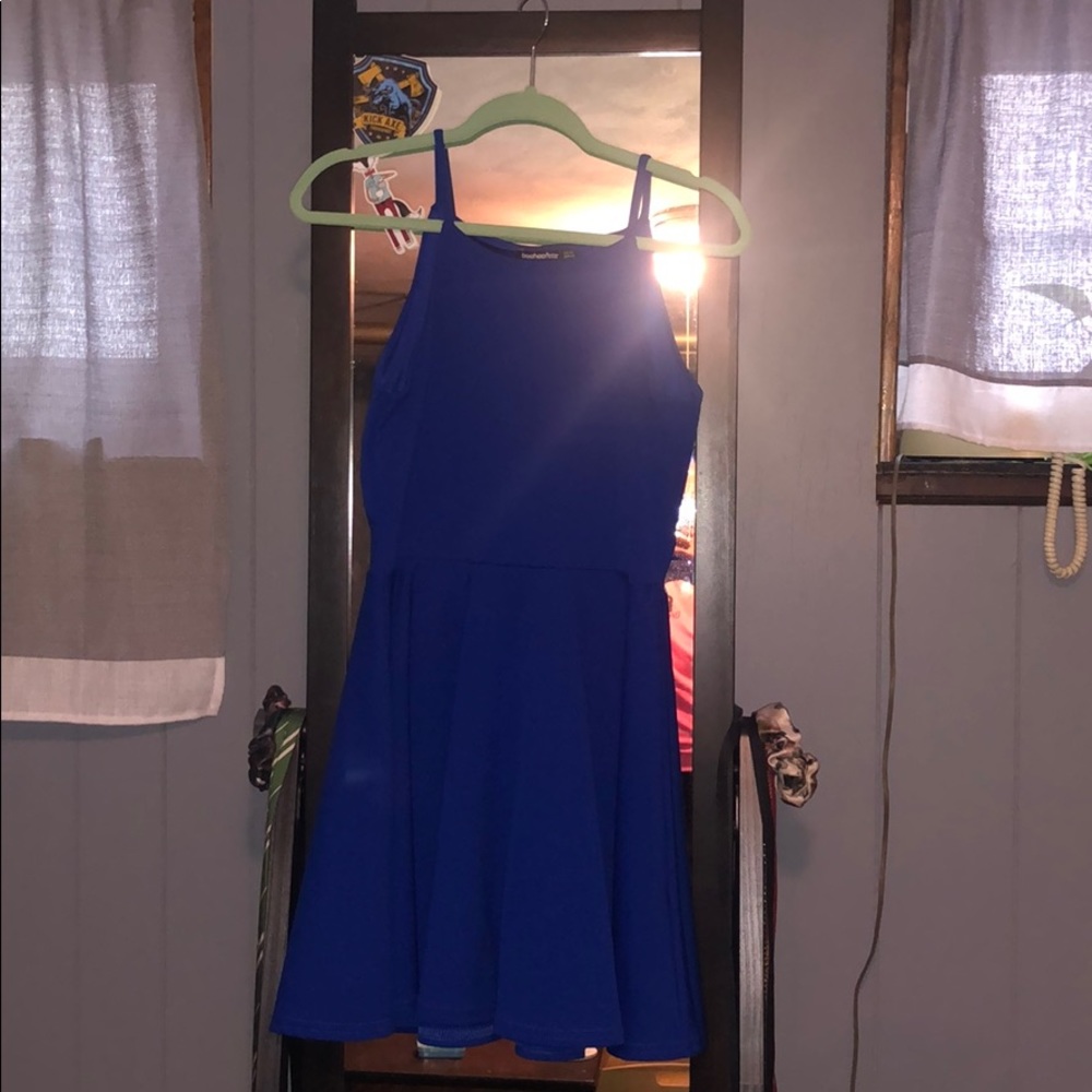 Blue skater dress